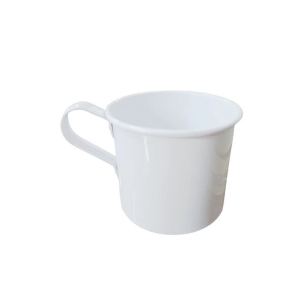 CANECA ESMALTADA BRANCA 6CM