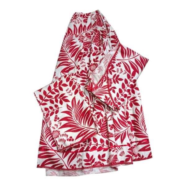 CONJUNTO 3 PEÇAS - GORGURÃO ESTAMPADO - SAIA, PANO DA COSTA E PANO DE CABEÇA