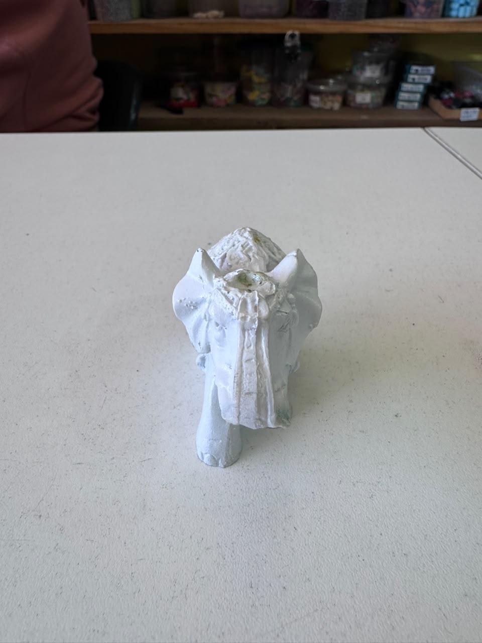 Escultura Elefante Branco 5 cm em Resina - Imagem 2