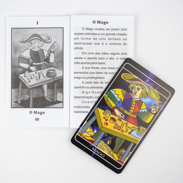 Baralho Tarot Universal Azul 24 Cartas com Manual - Imagem 2