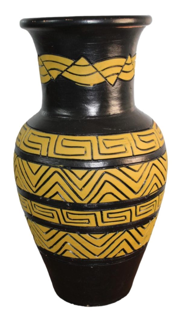 VASO MARAJOARA PRETO/AMARELO