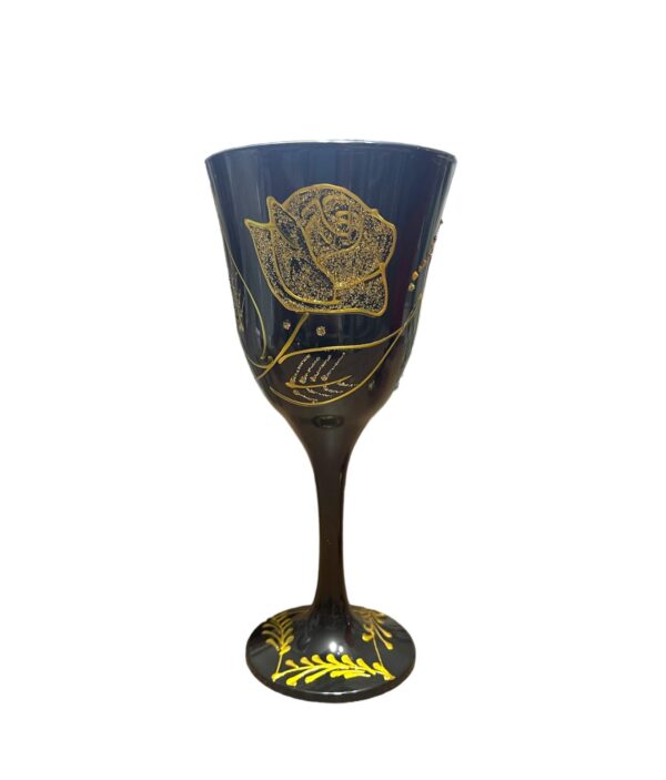 TAÇA DECORADA - PRETO E DOURADO - Image 4