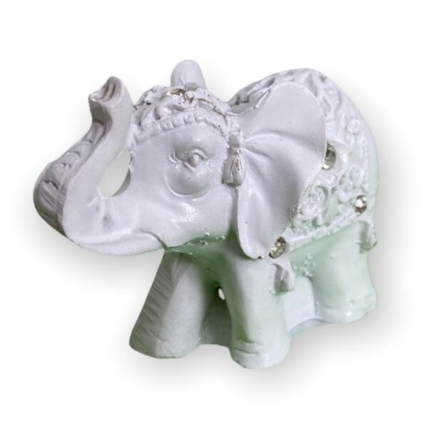 Escultura Elefante Branco 5 cm em Resina