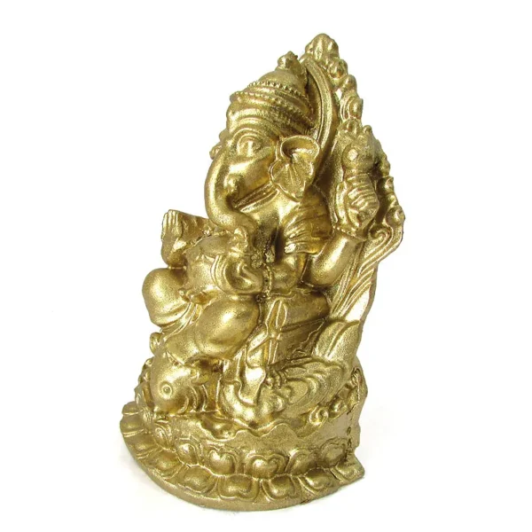 Ganesha Dourado no Trono 13cm - Image 2