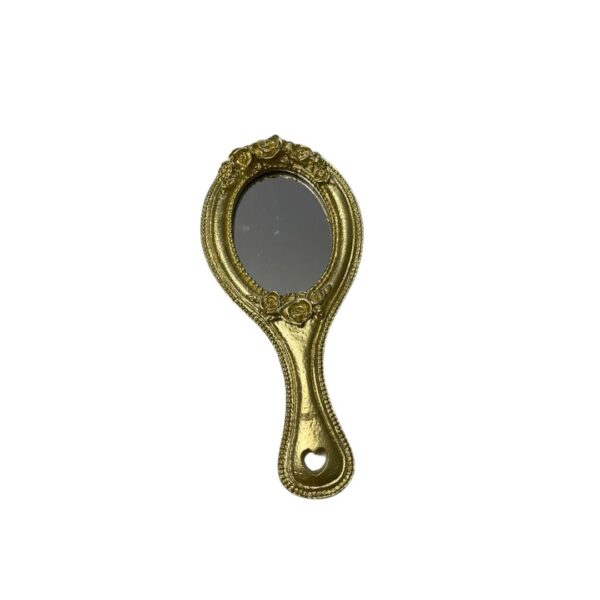 ESPELHO DE MÃO LUXO - DOURADO 17CM - RESINA