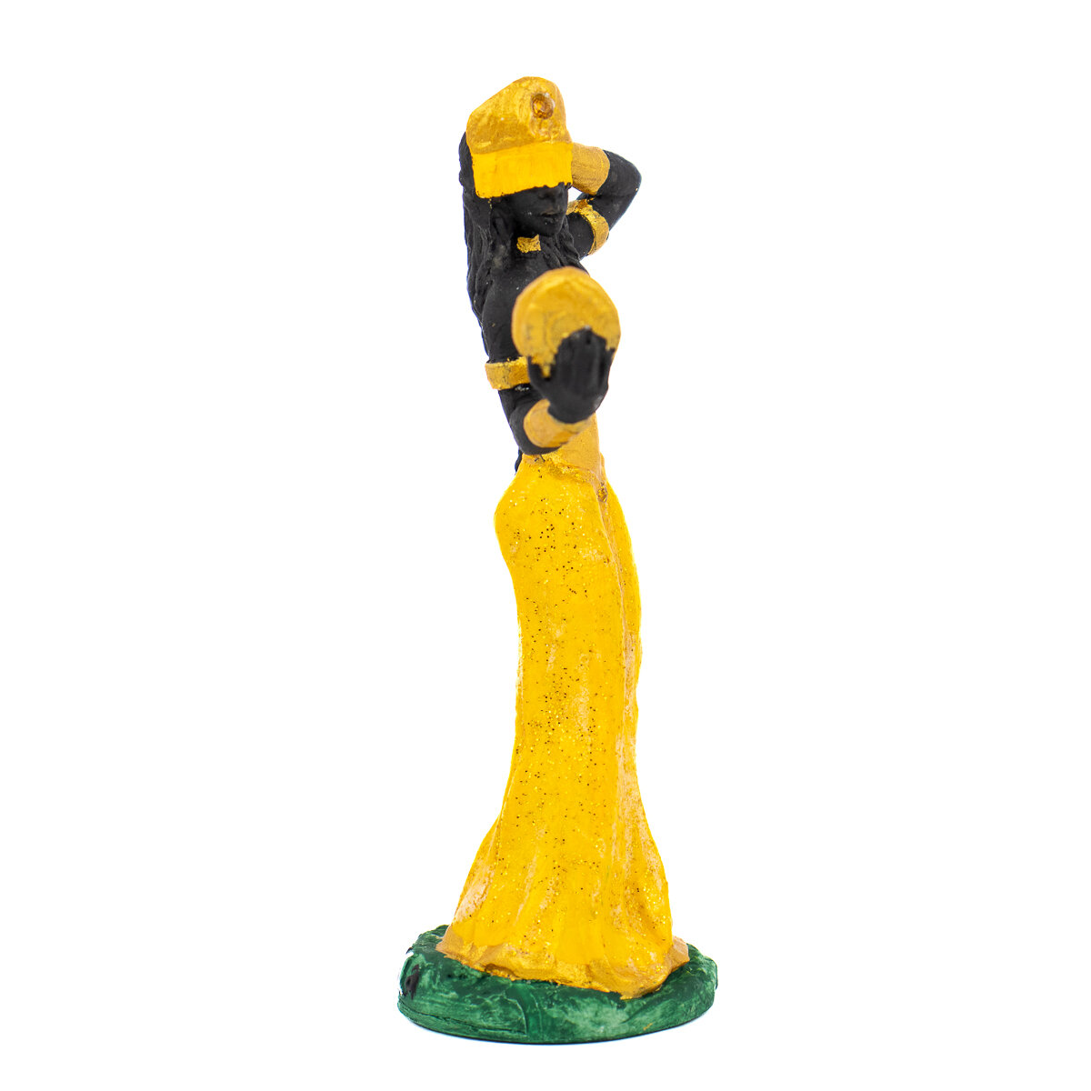 Escultura Orixá Oxum Amarela 13,50 cm em Resina - Imagem 4