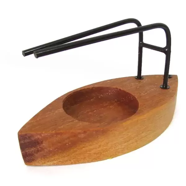 INCENSÁRIO QUEIMADOR DE PALO SANTO 10CM - CANOA - BRINDE 1 VELA RECHAUD - Image 2