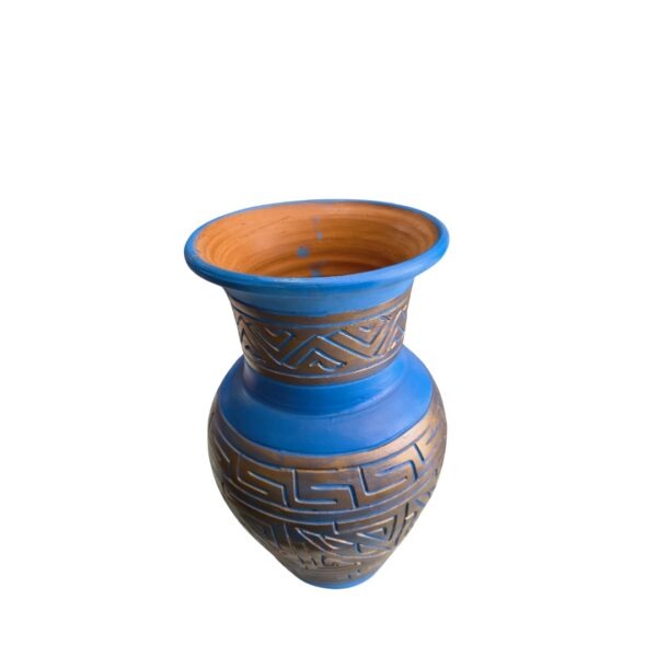 POTE MARAJOARA AZUL E DOURADO 40CM - Imagem 3