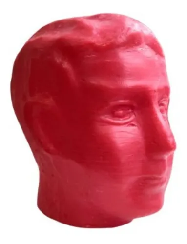 CABEÇA DE CERA MASCULINA VERMELHA