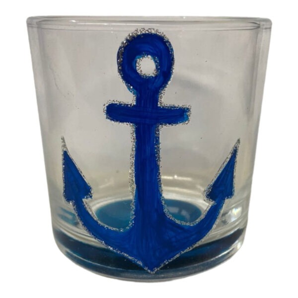 Copo de Whisky Marinheiro Âncora Azul