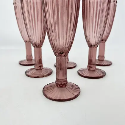 TAÇA FLUTE PARA CHAMPANHE COR MARSALA 185ML UNIDADE - Imagem 4