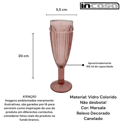 TAÇA FLUTE PARA CHAMPANHE