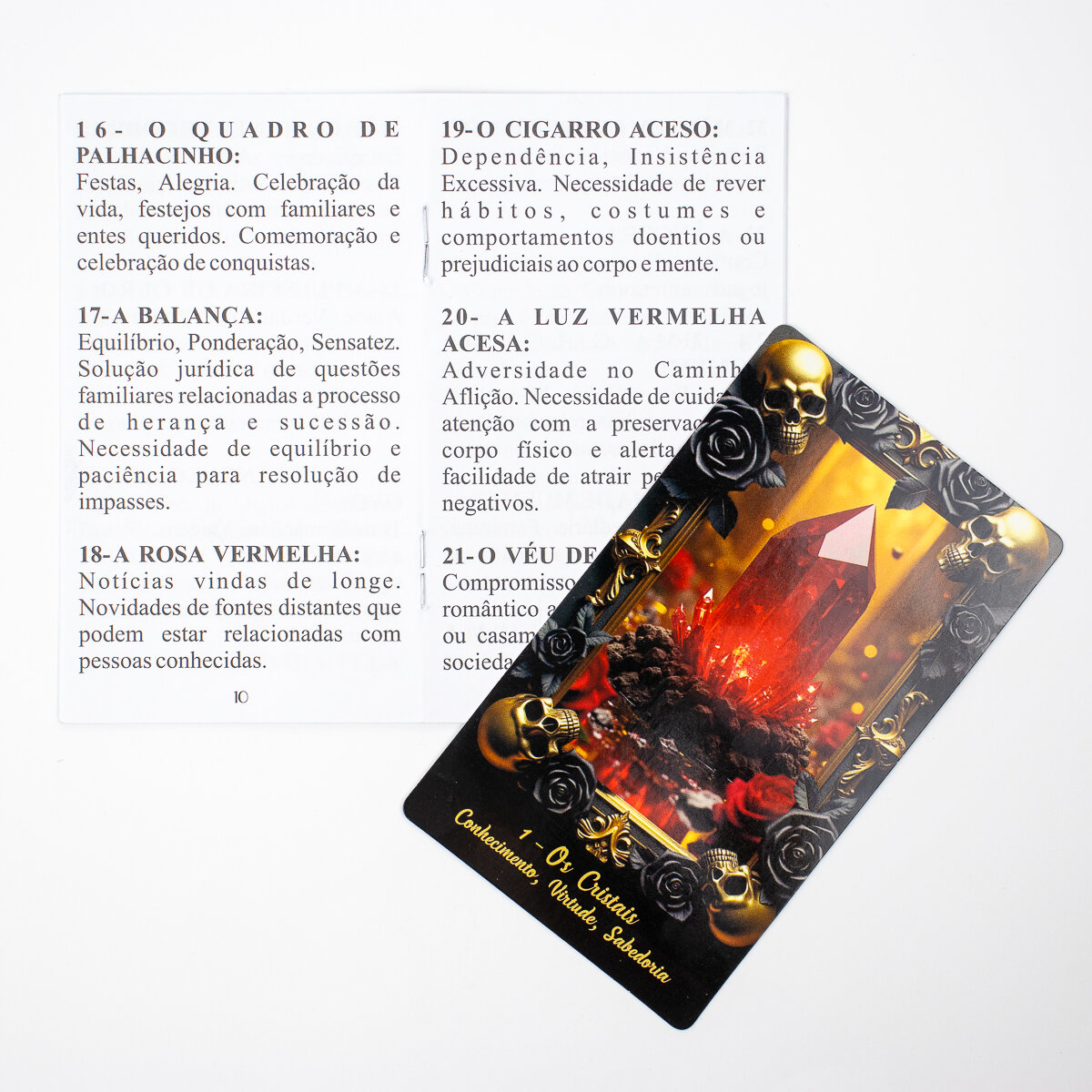 O Legitimo Tarô da Rosa Caveira 36 Cartas Plastif e Manual - Imagem 4